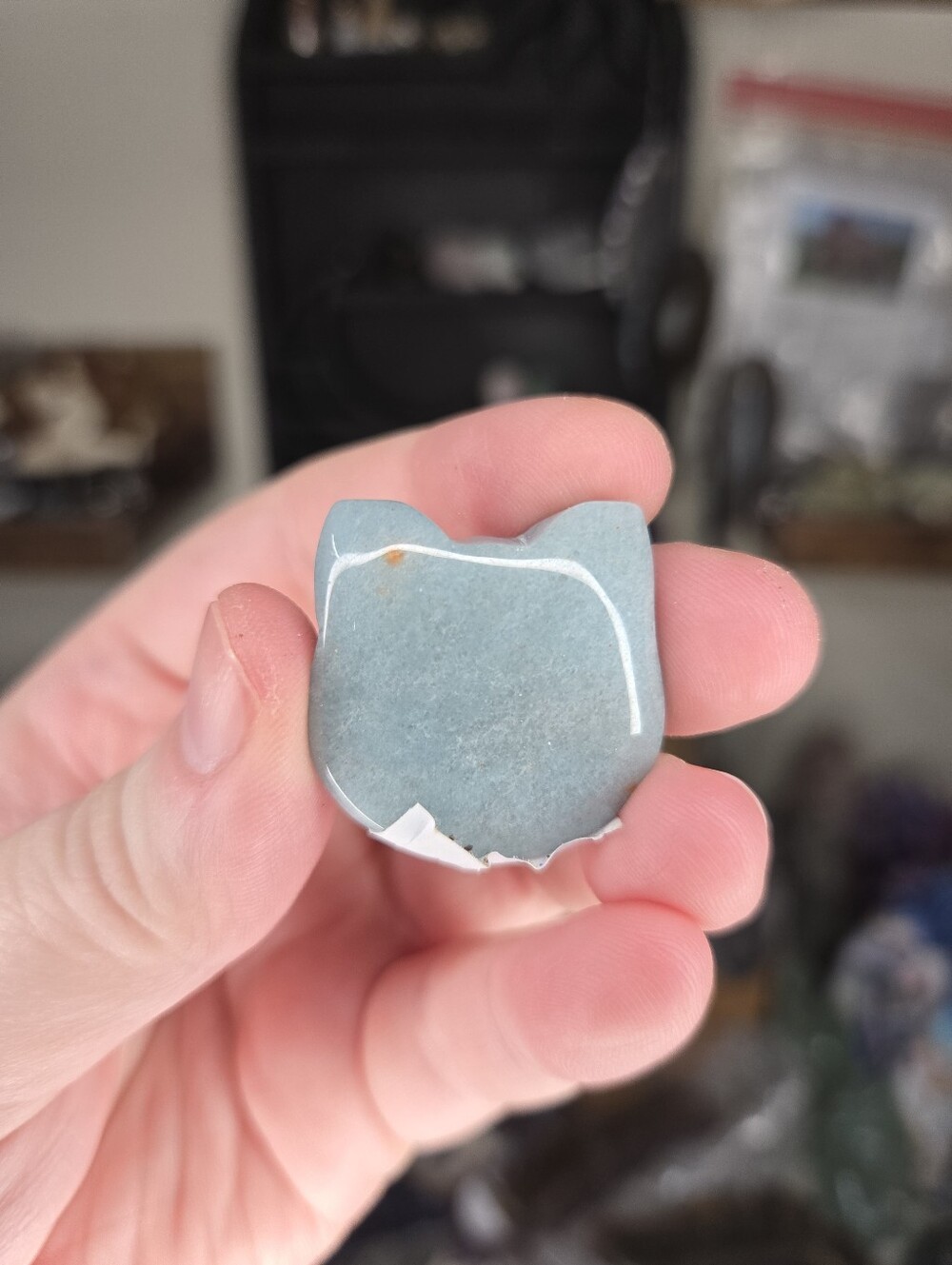 Mini Trollite Cat Head Carving B